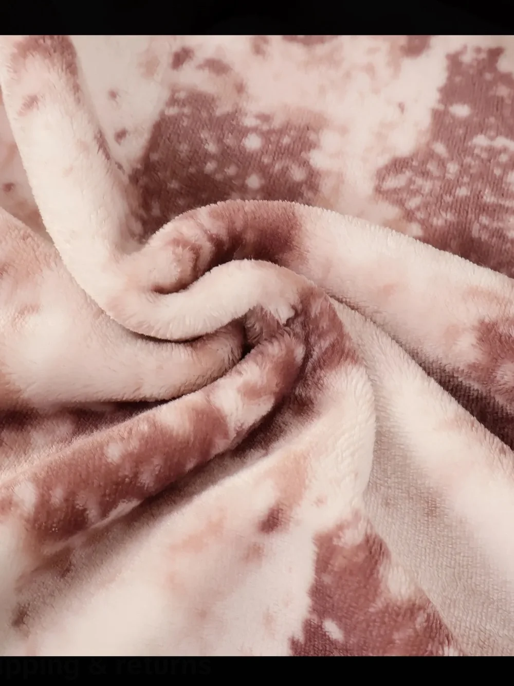 Plush Marbled Rose Throw Blanket - Home Bedding